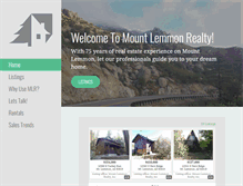 Tablet Screenshot of mountlemmonrealty.com